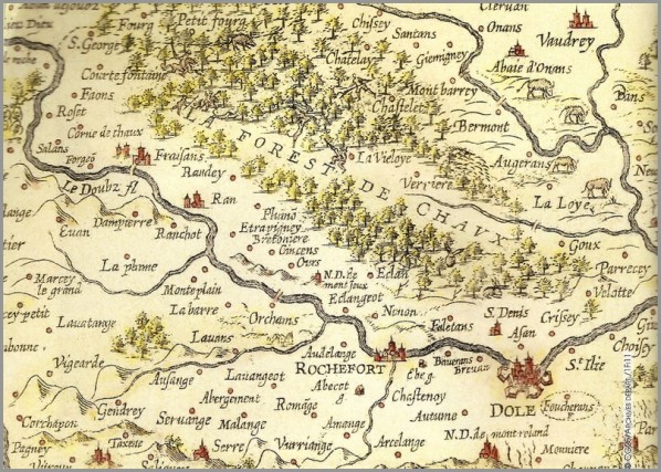Borne-colonne N°8 de la forêt de Chaux à Fraisans